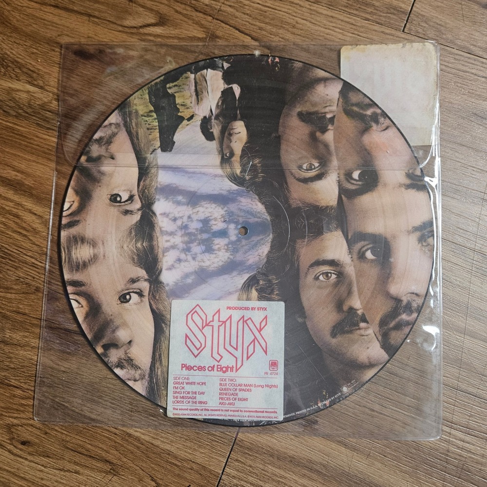 STYX Pieces Of Eight A&M Records 1978 PR 4724 Picture Disc Hype Stickers Sealed